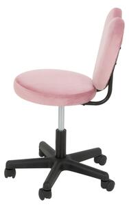 Růžová kancelářská židle ve tvaru srdce LOVIN