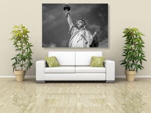 Obraz Socha svobody v černobílém provedení - 60x40 cm