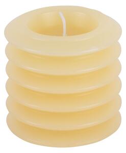Svíčka Layered Circles S 7,5cm vanilkově žlutá Present Time (Barva- vanilkově žlutá)