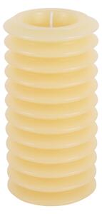 Svíčka Layered Circles L 15 cm vanilkově žlutá Present Time (Barva- vanilkově žlutá)