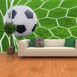 Sablio Tapeta Fotbalový míč v bráně - 125x75 cm