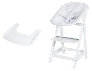 Roba Sada dětské vysoké židličky Born Up 2 v 1 s pultíkem, bílá (800006092)