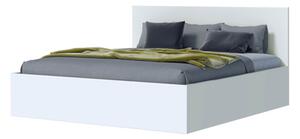 Bílá postel s roštem a úložným prostorem LAMELLO 160x200 cm