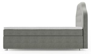 Postel s matrací LUELLA šedá, 140x200 cm