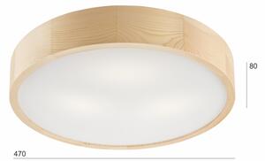 Stropní svítidlo NATURAL 3xE27/60W/230V pr. 47,5 cm borovice