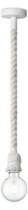 Lustr na lanku LEONARDO ROPE 1xE27/10W/230V bílá