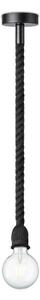 Lustr na lanku LEONARDO ROPE 1xE27/10W/230V černá