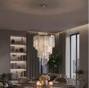 Ideal Lux - Křišťálový lustr na lanku CARLTON 12xE14/40W/230V pr. 50 cm chrom