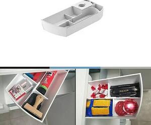 Rotační úložný zásobník pod police nebo stolní desky Essensa Swing / bílá