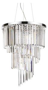 Ideal Lux - Křišťálový lustr na lanku CARLTON 12xE14/40W/230V pr. 50 cm chrom