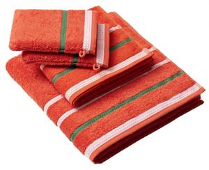 Sada 4 ks ručníků United Colors of Benetton Rainbow / 2x 15x21 cm / 30x50 cm / 70x140 cm / 100% bavlna / červená