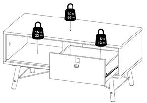 Konferenční stolek RY 86009 černá/ořech 101x48