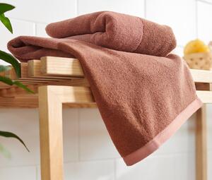 Kvalitní žakárové ručníky, 2 ks, růžovo-červené
