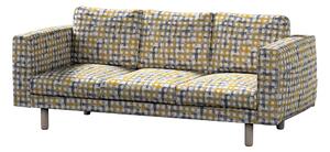 Potah na pohovku IKEA Norsborg 3-místná barva modrá látka pletený vzor, vzorované