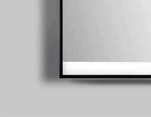 LED světelné zrcadlo Black Star DSK design / 80 x 60 cm / 20 W / s vypínačem / sklo / černá
