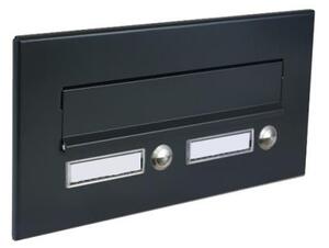 DOLS ČD-36 RAL7016 - čelní deska poštovní schránky k zazdění, s 2x jmenovkou a 2x zvonkovým tlačítkem, antracit