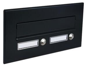 DOLS ČD-36 RAL9005 - čelní deska poštovní schránky k zazdění, s 2x jmenovkou a 2x zvonkovým tlačítkem, černá