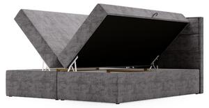 Postel s matrací CELESTA šedá, 180x200 cm