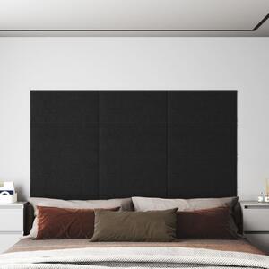 Nástěnné panely 12 ks černé 60 x 30 cm textil 2,16 m²