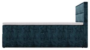 Postel s matrací CELESTA tmavě modrá, 180x200 cm