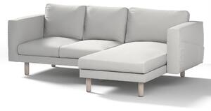 Potah na pohovku IKEA Norsborg 3-místná se šezlongem barva šedá látka pletený vzor