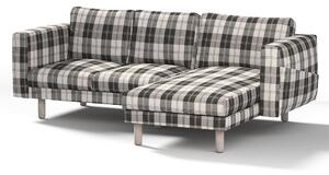 Potah na pohovku IKEA Norsborg 3-místná se šezlongem barva černá látka pletený vzor, vzorované
