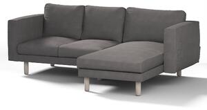 Potah na pohovku IKEA Norsborg 3-místná se šezlongem barva šedá látka pletený vzor