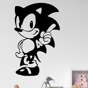 Živá Zeď Samolepka Ježek Sonic Barva: černá
