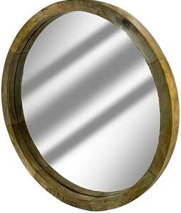 German Kulaté zrcadlo z mangového dřeva / průměr 71 cm / přírodní