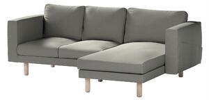 Potah na pohovku IKEA Norsborg 3-místná se šezlongem barva šedá látka pletený vzor