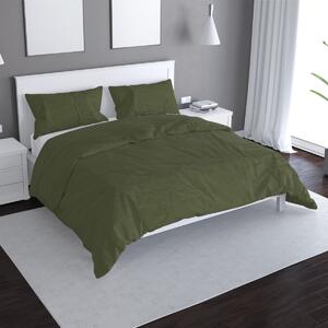Sablio Povlečení Olivově zelená - 140x220 / 90x70