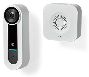 Nedis WIFICDP40CWT - Bezdrátový videozvonek se senzorem Full HD 1536p Wi-Fi IP65