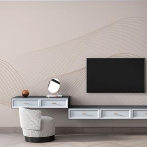 Fototapety 3D geometrické linie moderní trendový styl na béžovém pozadí, Fototapety abstraktní, w00893v1 : uwalls.cz