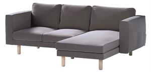 Potah na pohovku IKEA Norsborg 3-místná se šezlongem barva hnědá látka sametová