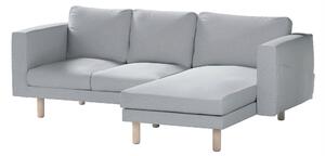 Potah na pohovku IKEA Norsborg 3-místná se šezlongem barva šedá látka pletený vzor