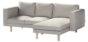 Potah na pohovku IKEA Norsborg 3-místná se šezlongem barva šedá látka pletený vzor