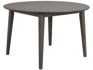 Tmavě hnědý dubový rozkládací jídelní stůl ROWICO FILIPPA 120/165 x 120 cm