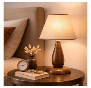 Stolní lampa PERA 1xE27/60W/230V tmavě hnědá/buk