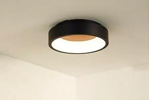 Kruhové stropní LED svítidlo Lucide Talowe / 20 W / Ø 30 cm / hliník / černá
