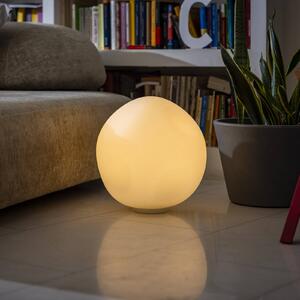 Stolní lampa Foscarini Hoba Grande, Ø 36 cm, vypínač, sklo