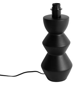 Designová stolní lampa černá keramika 16 cm bez stínidla - Alisia