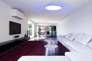 Kulaté stropní LED svítidlo Eglo Lipari / Ø 60 cm / barvy RGB / dálkové ovládání / bílá