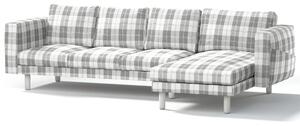 Potah na pohovku IKEA Norsborg 4-místná se šezlongem barva šedá látka pletený vzor, vzorované