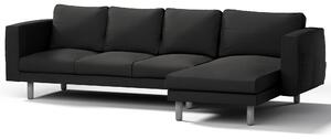 Potah na pohovku IKEA Norsborg 4-místná se šezlongem barva šedá