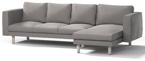 Potah na pohovku IKEA Norsborg 4-místná se šezlongem barva šedá látka pletený vzor