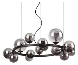 Ideal Lux - LED Lustr na lanku PERLAGE 14xG9/3W/230V pr. 85 cm černá/kouřová
