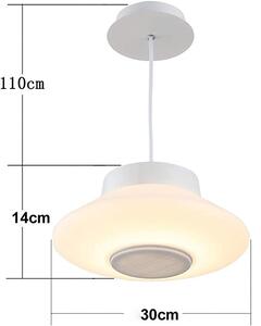 Stropní LED svítidlo s reproduktorem Horevo / Ø 30 cm / 30 W / RGB barvy / bílá