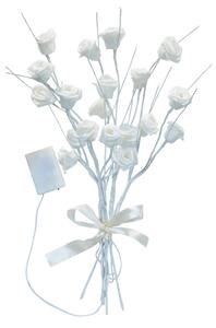 Světelná LED dekorace Light Zone / kytice 20 poupat růže / bílá