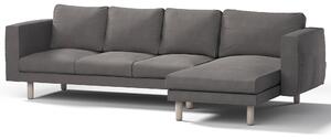 Potah na pohovku IKEA Norsborg 4-místná se šezlongem barva šedá látka pletený vzor