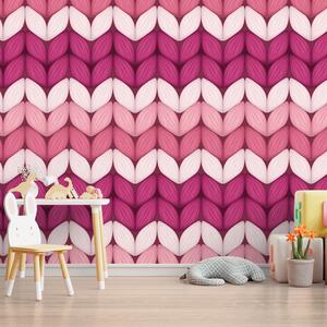 Sablio Tapeta Střídajíci růžové pletení - 125x75 cm